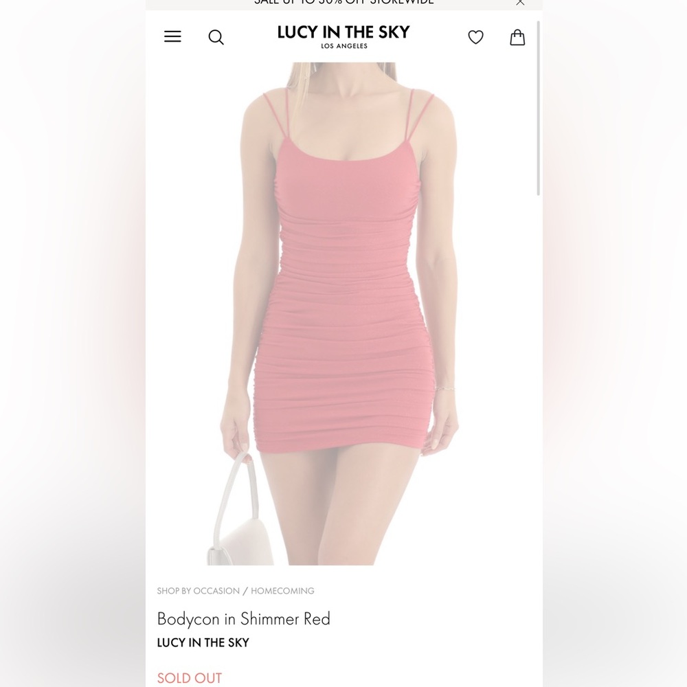 Lucy in the Sky Bodycon Red Sparkly Dress